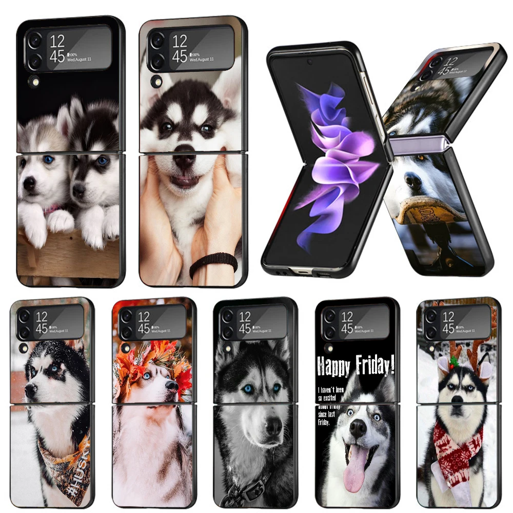 

Чехол для телефона с изображением Сибирского хаски и собаки для Samsung Galaxy Z Flip 4 3