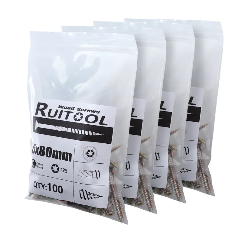 100 шт./набор саморезы T25 35 мм 45 60 80