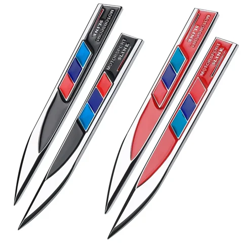 2 шт. 3D металлические наклейки для украшения кузова на крыло автомобиля для BMW M Performance E46 E60 E90 E39 X1 X3 X4 X5 X6 f10 M3 M5 M6 Эмблема