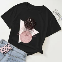 casual tees ladies watercolor aesthetic trend summer female clothes tshirts tops tshirt women cartoon geometric patterns graph