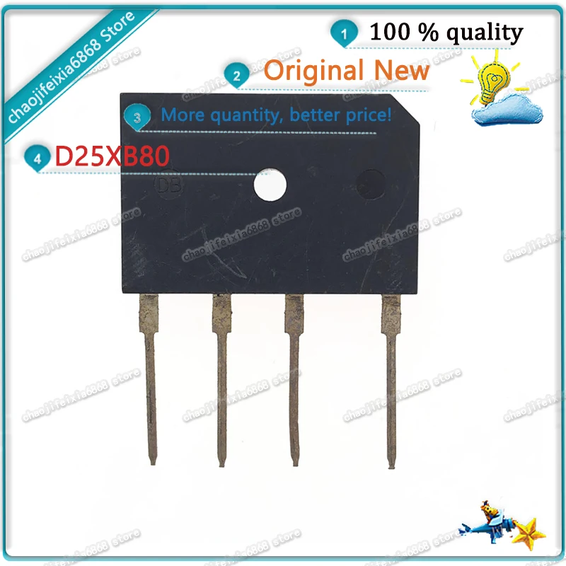 5 шт./лот! D25XB80 25XB80 ZIP-4 25A/800V D25XB 80 zip плоский мостовой выпрямитель Индукционная