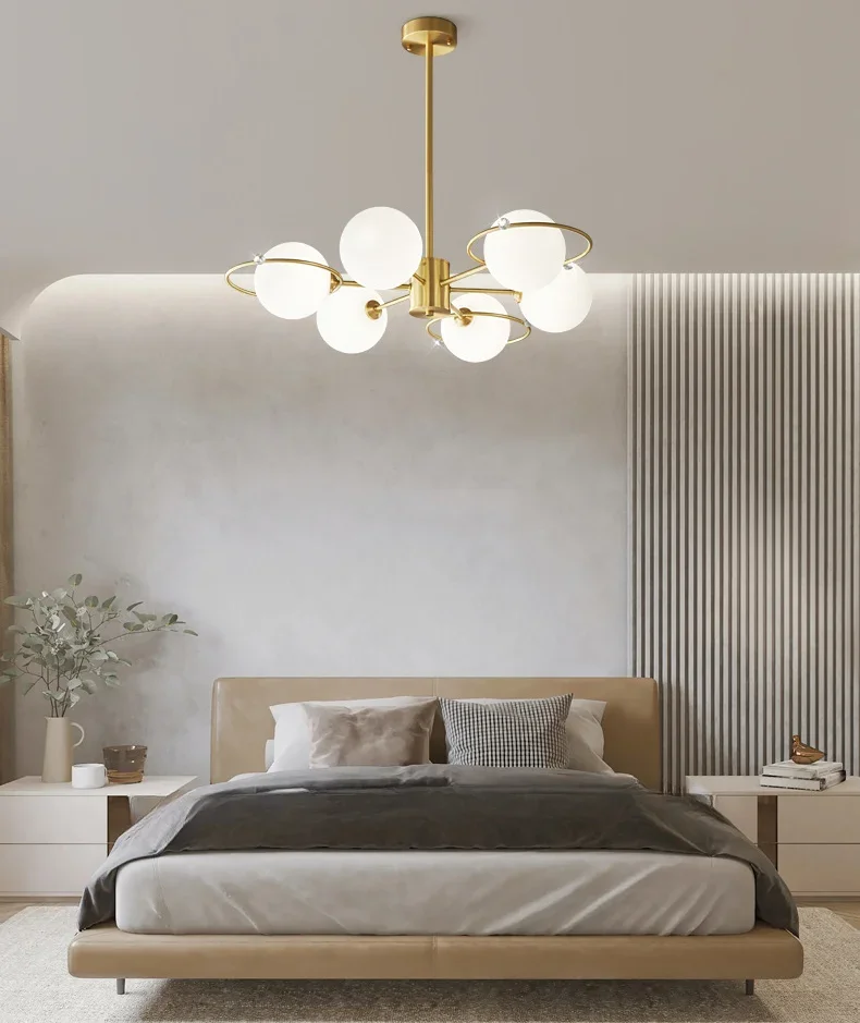 GHJUYIOL Light роскошный стиль полностью медный подвесной светильник для гостиной