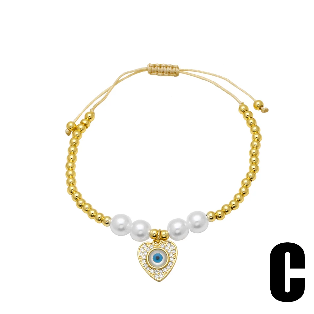 Цепочка Из Бисера браслеты от сглаза для женщин CZ кристалл синий глаз турецкие