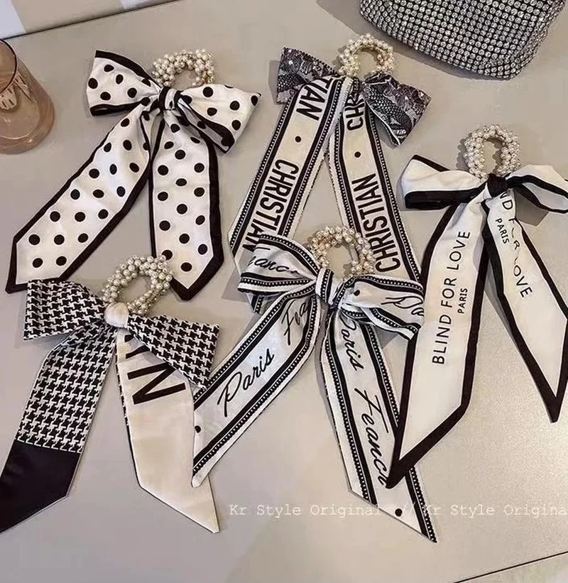 

Retro Elegant Headband Fashion Women Simple Personality Bow Knot Winding Hair Rope Band Design Korean Girls Hair Accessories