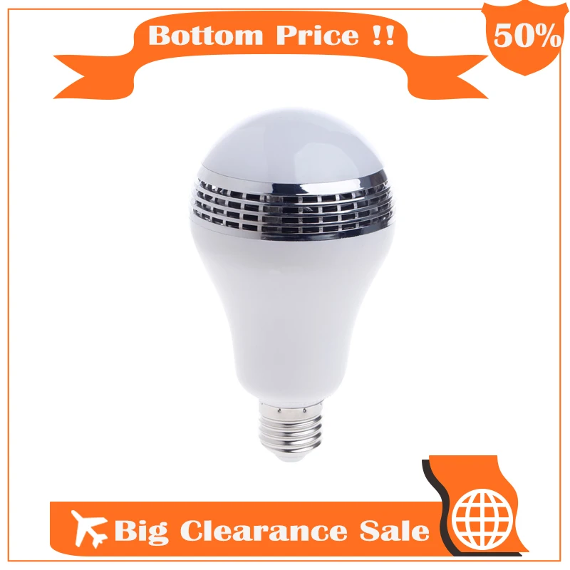 

E27 Bluetooth-compatible 4.0 APP Smart Music Audio Speaker LED RGB Color Bulb