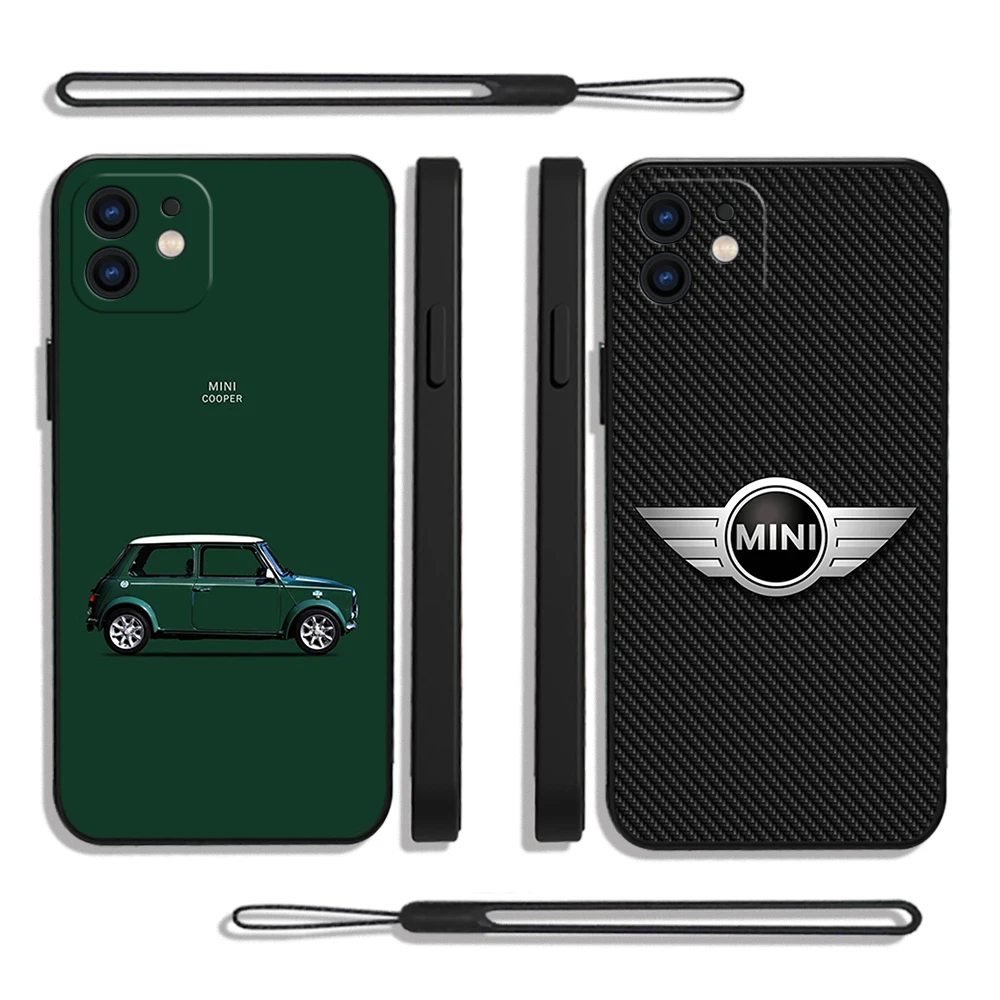 

Mini CooPers New Red Car Phone Case For Samsung A53 A50 A12 A52 A52S A51 A72 A71 A91 A32 A22 A20 A30 A21S 4G 5G with Hand Strap