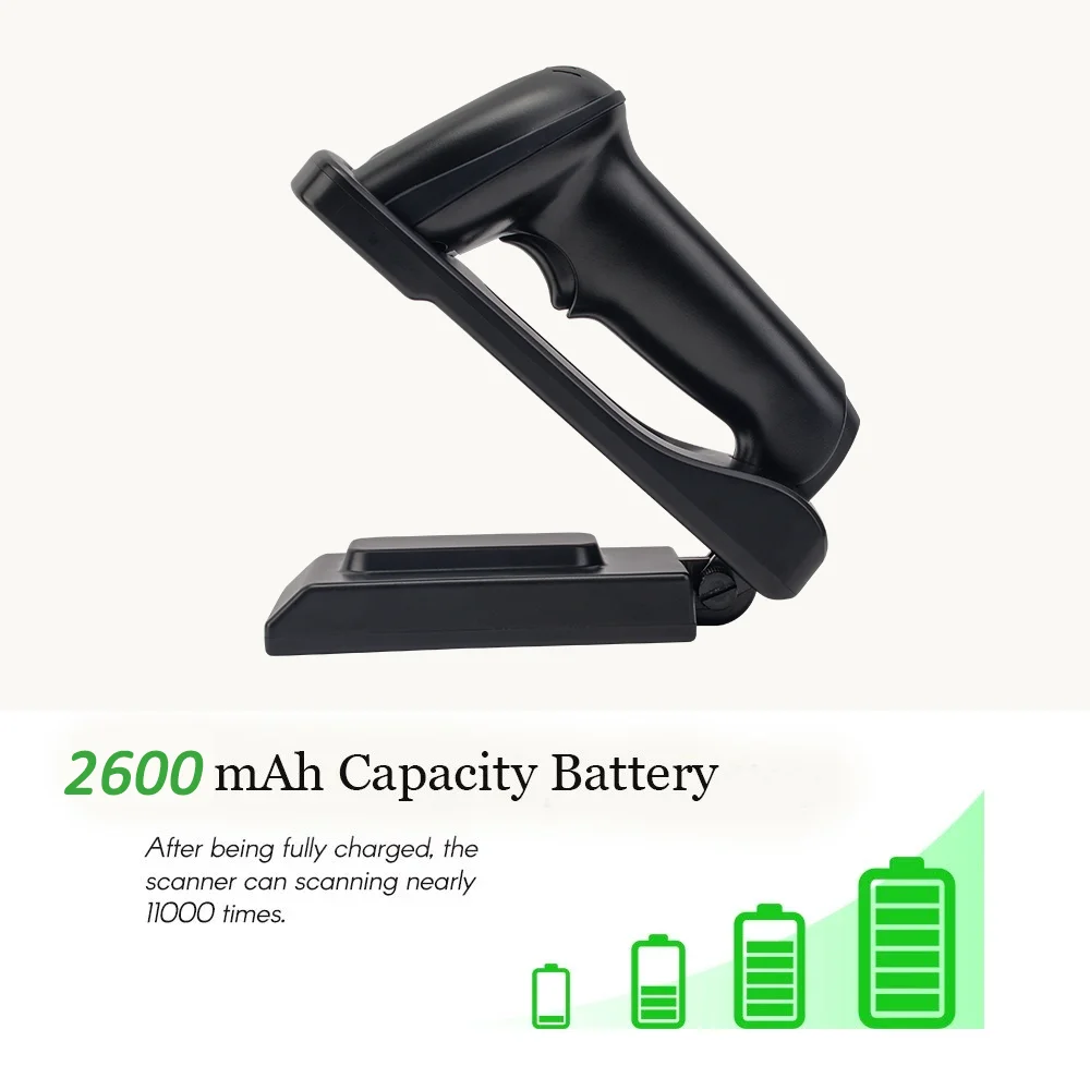 Фото YHD-5800DB 2D-считыватель Qr-кодов Hands-Free Беспроводной Bluetooth-прочный сканер штрих-кода с зарядной базой №2