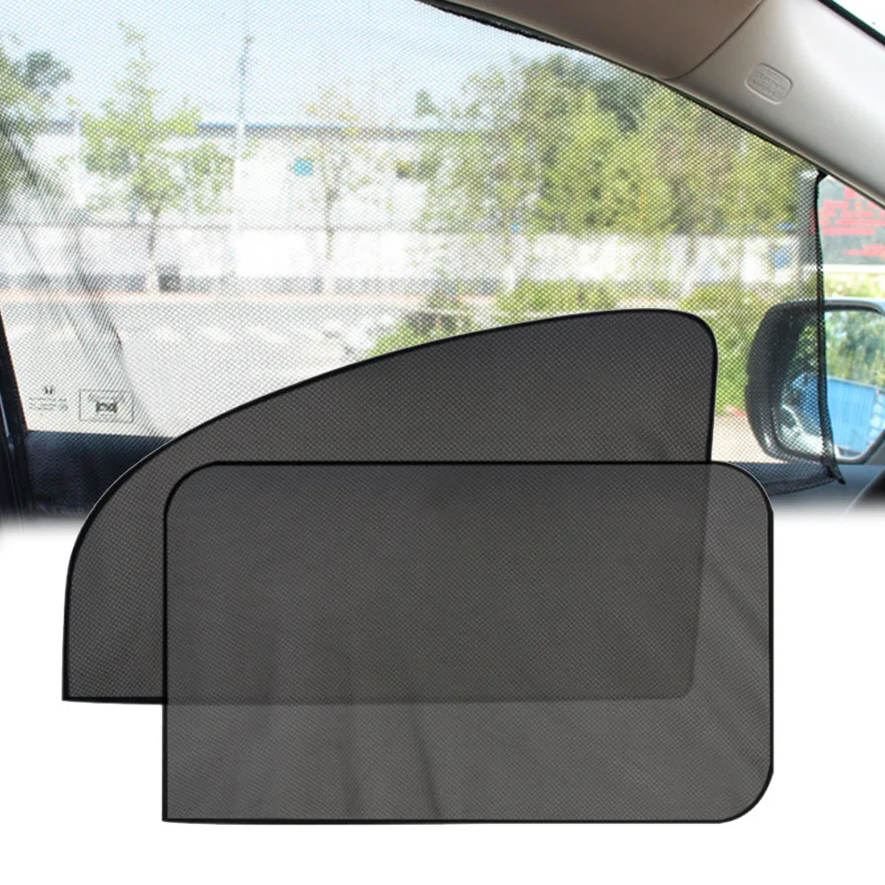 

2Pcs Black Side Car Sun Shades Rear Window Sunshades Cover Mesh Visor Shield Screen Interior UV Kid Protection Window Film