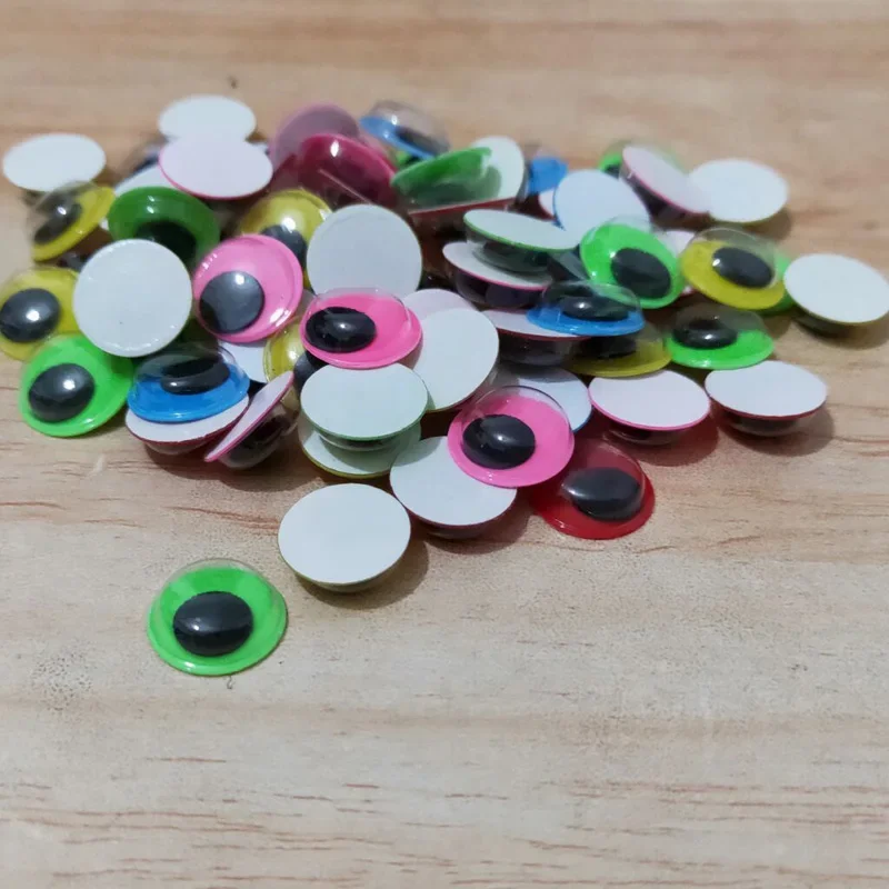 600 шт. 8-15 мм 3D куклы Wiggling движущиеся глаза пластиковые красочные овальные игрушки
