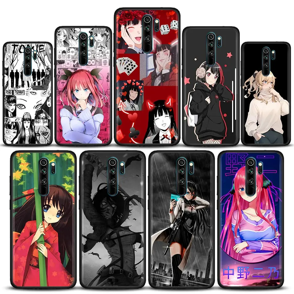 

Phone Case for Redmi 6 6A 7 7A Note 7 8 8A Pro 8T Case Note 9 9S Pro 4G 9T Soft Silicone Cover Anime Girl Kakeguri Japan Comics