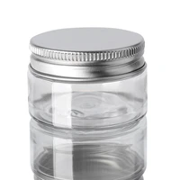 10pcs aluminum balm cap round wide mouth plastic storage jars container clear canister transparent travel bottle pot 30ml 150ml