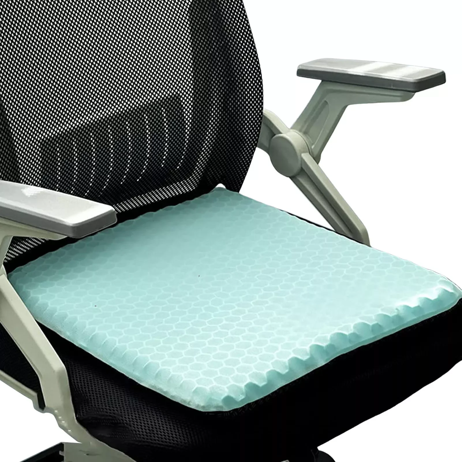 

Comfortable Gel Cooling Cushion Double Faced Honeycomb Breathable With Cover Easy To Clean For Home Office Car Wheelchair