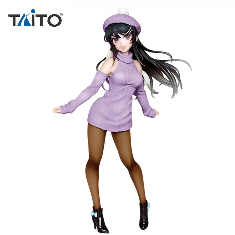 

Оригинальный TAITO Coreful Sakurajima Mai вязаное платье обновление Аниме фигурки коллекционные игрушки подарки