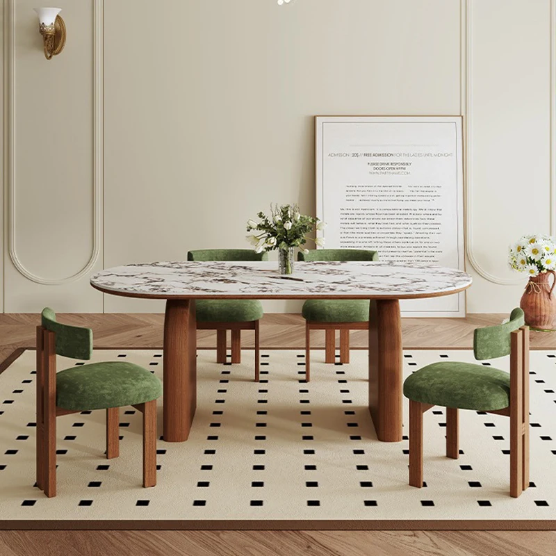 Итальянский минимализм Обеденный стол Франция Кремовый стиль Дизайнерский
