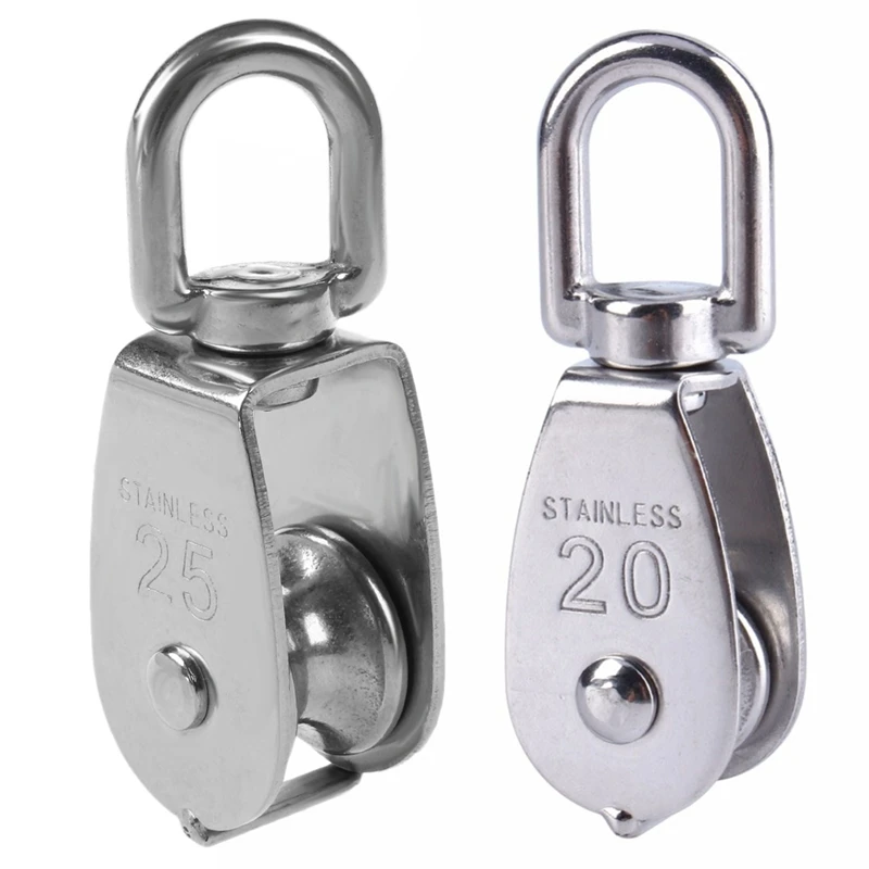 

25 мм вращающийся трос из нержавеющей стали одиночный шкив для скутера и стальной проволочный шкив из нержавеющей стали M20 сверхпрочная стал...