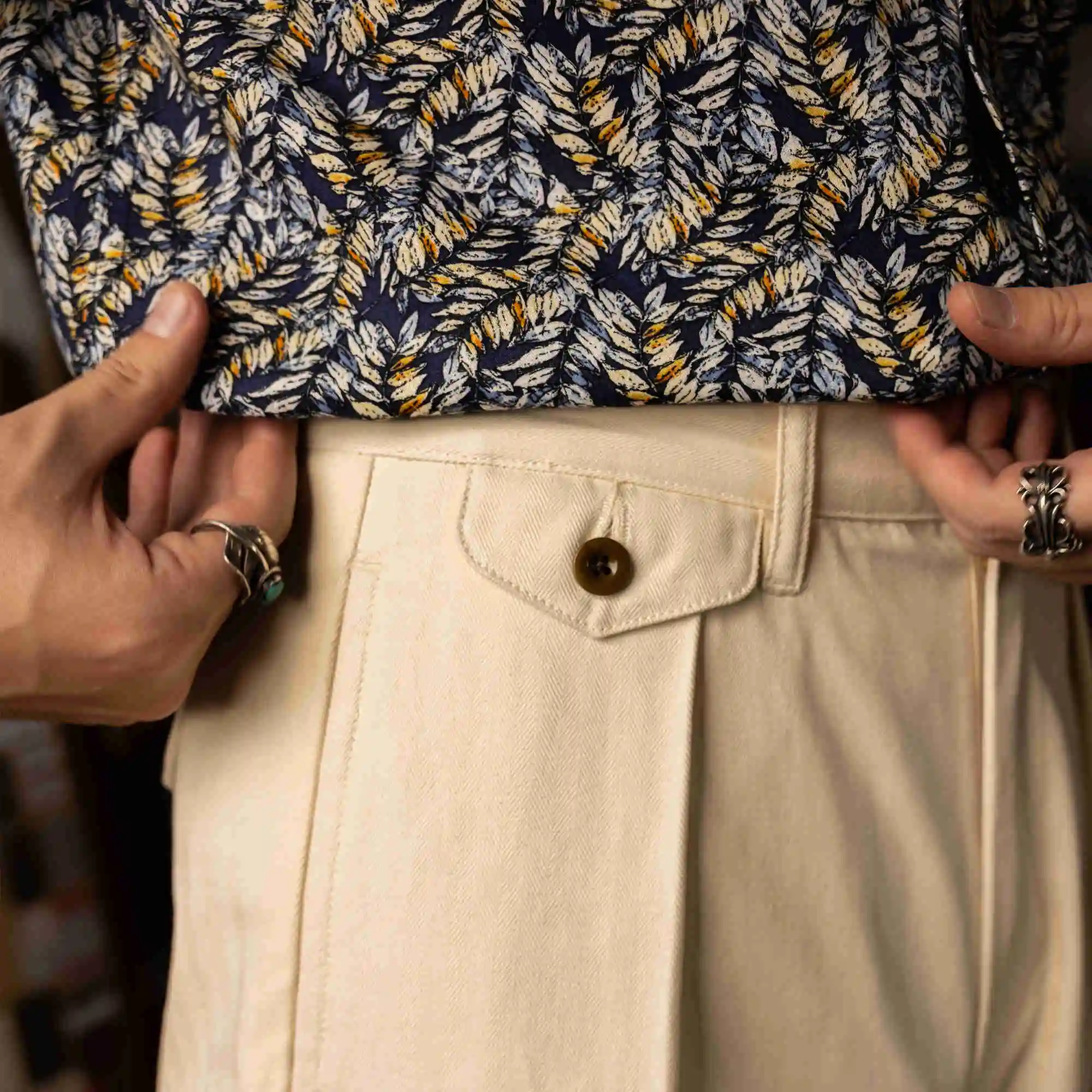 

GDCK-0004 Mans Officer Trousers 10oz HBT Cotton Casual Super Quality Uniform Chino Pants