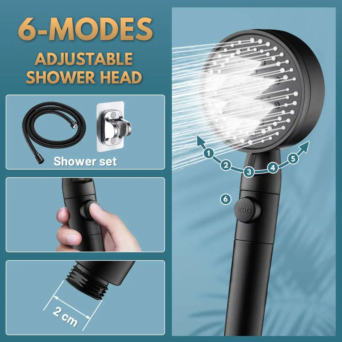 

Лейка для душа с эффектом дождя, 3 цвета