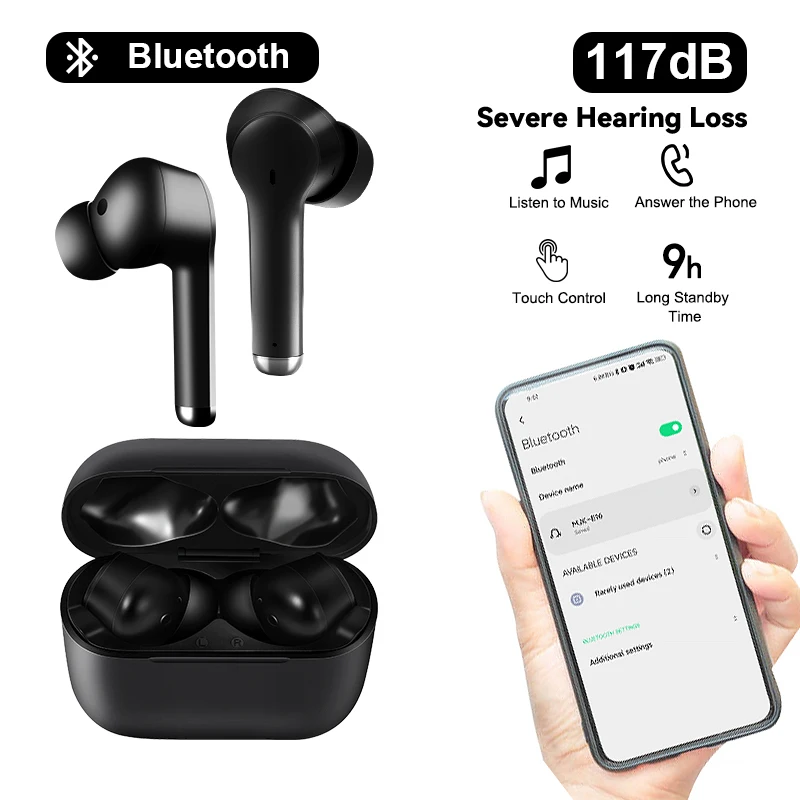 

Bluetooth-слуховые аппараты, перезаряжаемый слуховой аппарат для глухих пожилых людей, цифровой усилитель звука для тяжелой потери слуха, аудио...