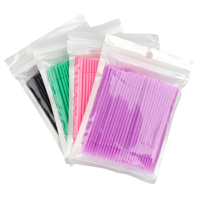 

Grafted Eyelashes Micro Brush Clean Eyelash Removal Cotton Swabs 100/Bag Grafted Eyelashes Removal Cotton Swabs Makeup Tools