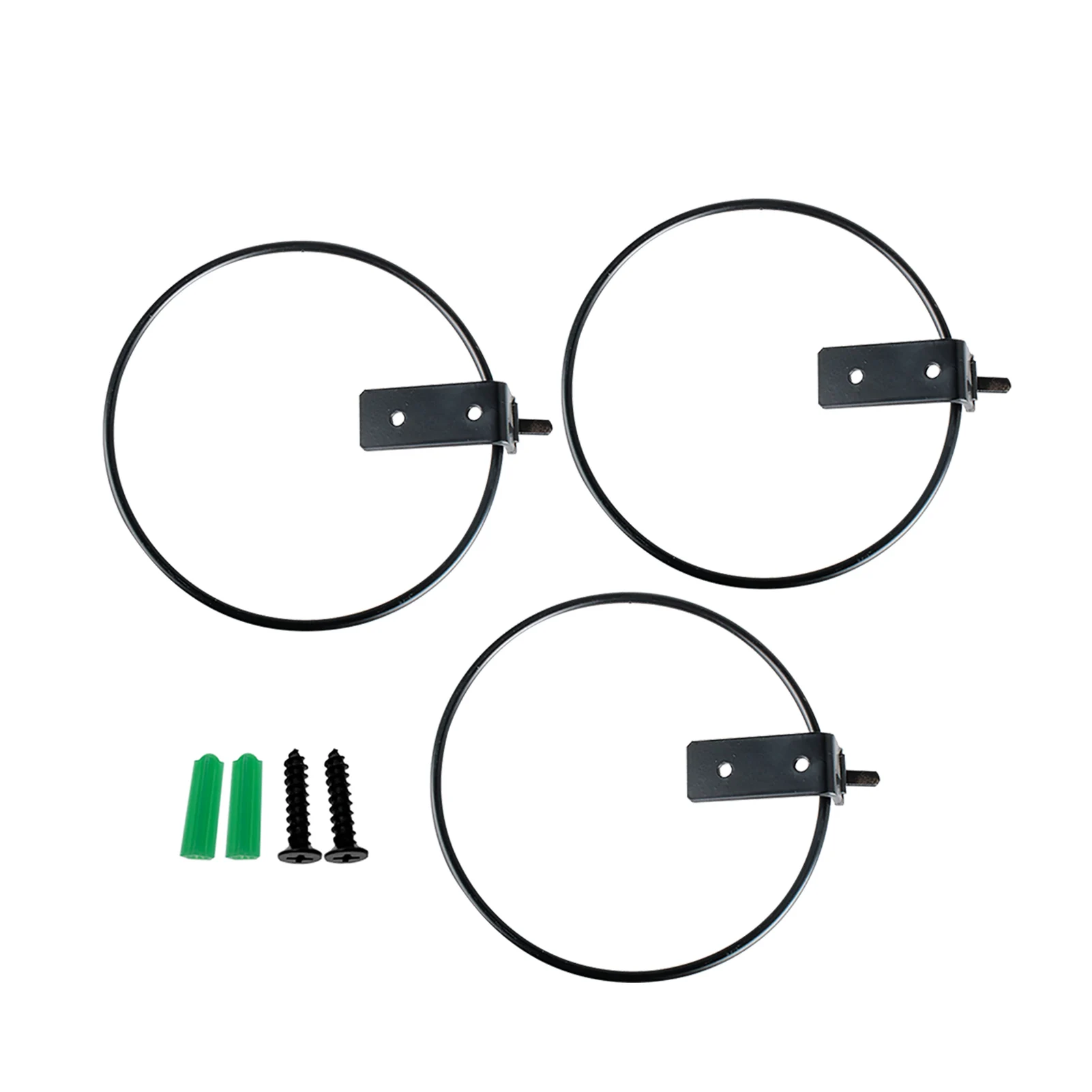 

3pcs Flowerpot Holder Ring Yard Iron Outdoor Balcony Accessory Hook For Garden Home Decoration With Screws Plant Wall Foldable