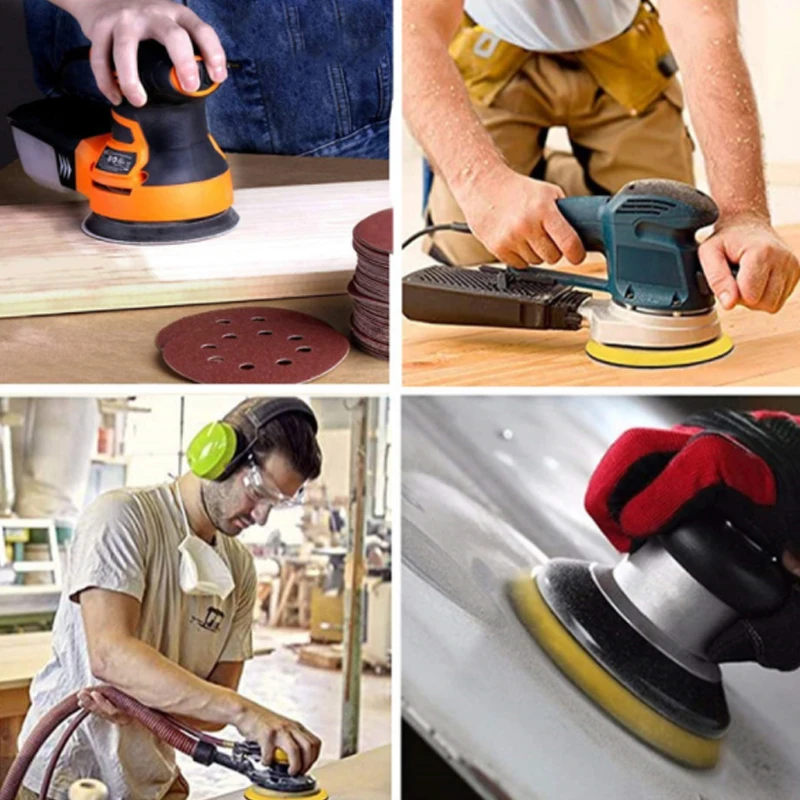 5 дюймов 125 мм круглая наждачная бумага 6 отверстий диск листы песка зернистость