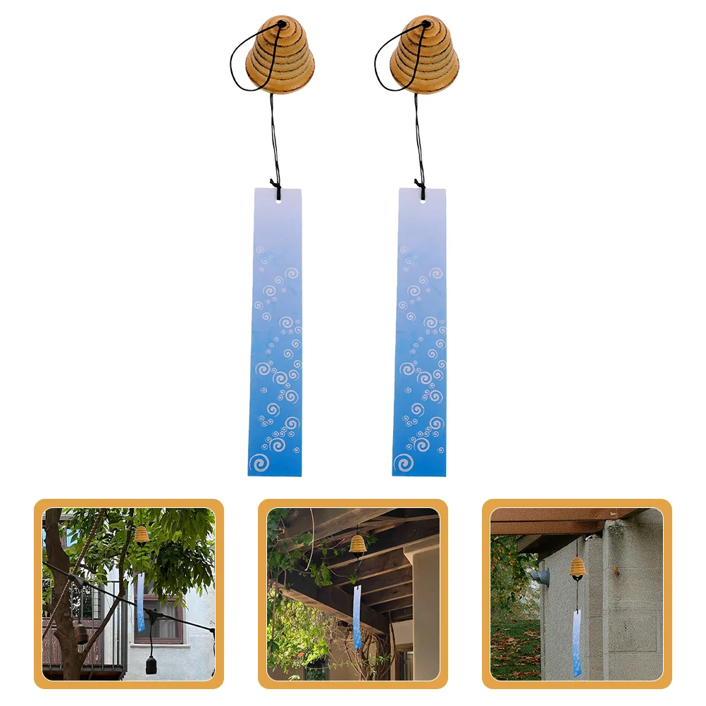 

2 Pcs Metal Wind Bell Home Decor Bells Ornaments Crafts Vintage Decorative Chimes