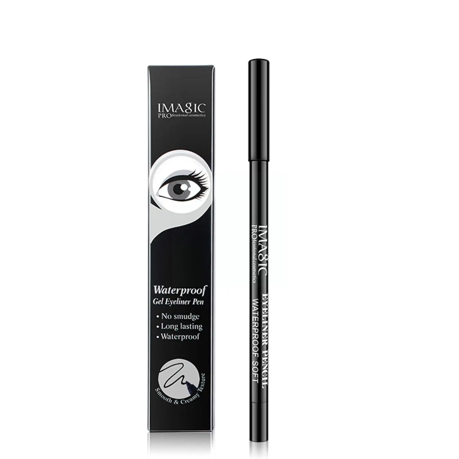 

Eyeliner Gel Pen Cool Black Smooth Non-smudge Long-lasting Waterproof EyelinerCosmetics Tools Easy-to-wear Quick-drying G4J6
