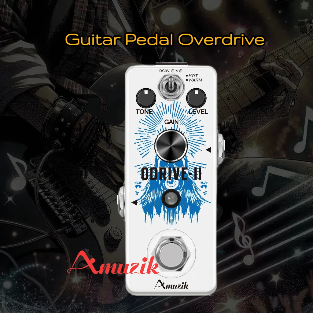 Amuzik Overdrive Ii Гитарная Педаль Классический Трубчатый Скакер Кричащий Усилитель