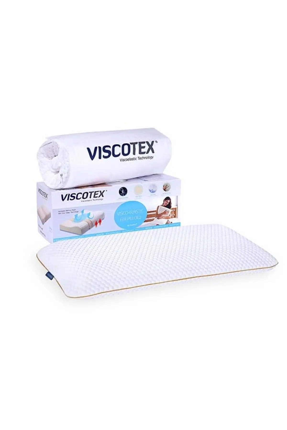 Visco Orthopedic Pillow (sensitive Baby) 66x33x6cm, white Polyester 36x71 Baby & Child Pillow and Case Home