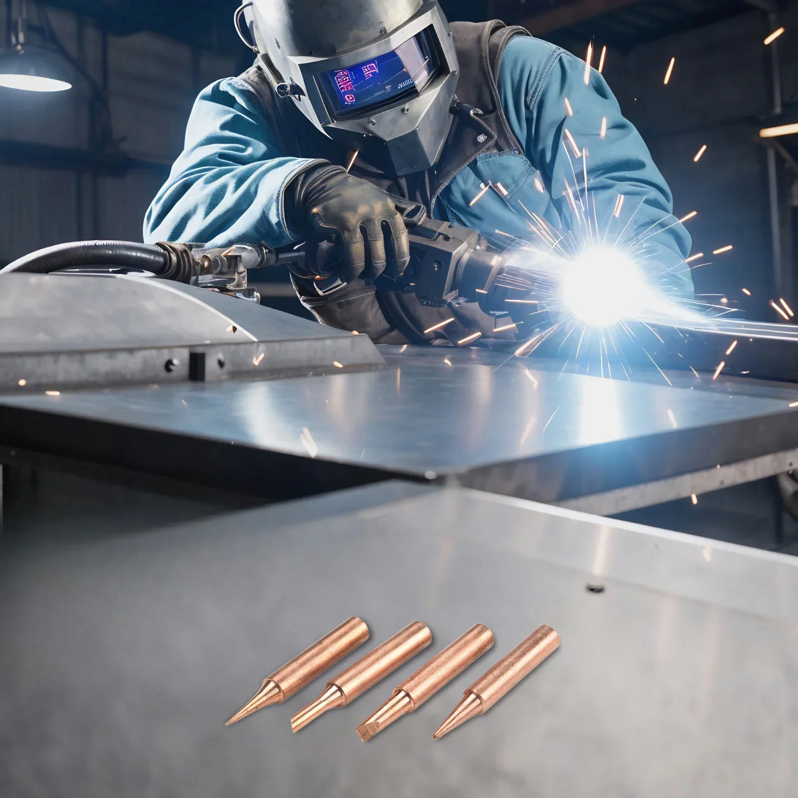 12 шт./компл. 900M-T паяльные жала из чистой меди сварочный инструмент для паяльной