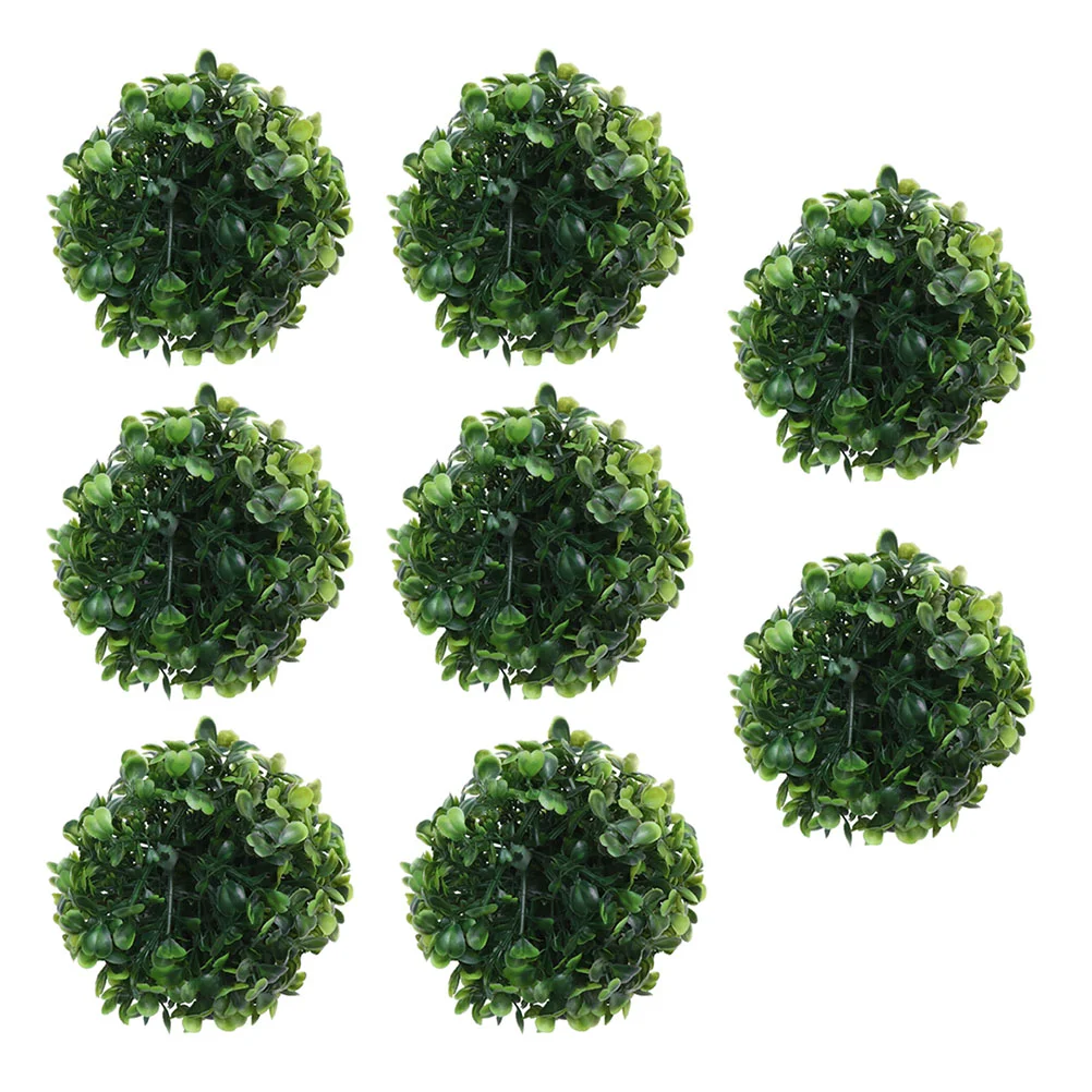 

8 Pcs Artificial Grass Ball Hanging Decor Fake Grass Ball Ornament Grass Ball Decor