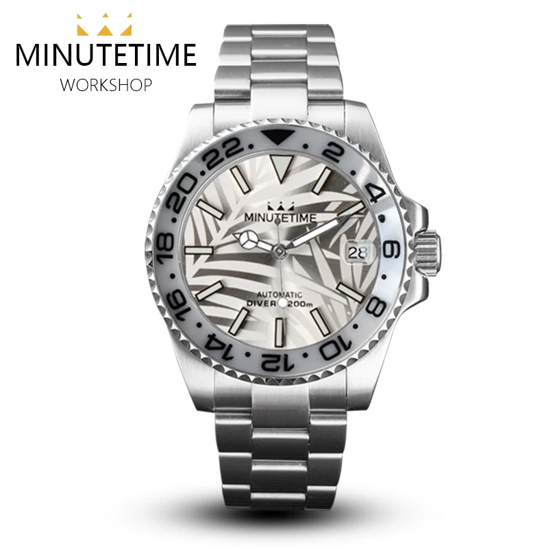 

Custom Made Logo Watch For Men 40mm Submarine GMT Bezel NH35/38 Automatic Stainless Steel Mechanical Wristwatches Male Watches