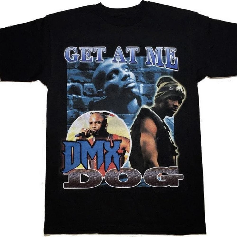 

Rare! Vtg Dark Man X_Dmx_ Get At Me Hip Hop T Shirt Juice Wrld Rapper 999 Album World Tour Black Men T Shirt