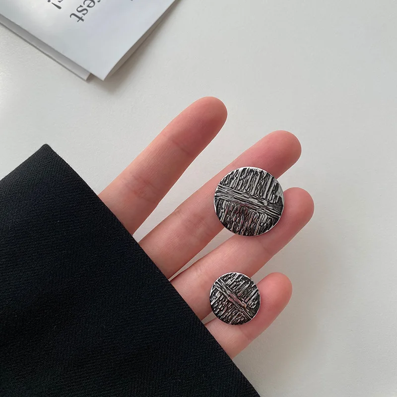 

Круглые металлические пуговицы в стиле ретро 18/23/25 мм для пальто, курток, свитеров, искусственных цветов, 6 шт.