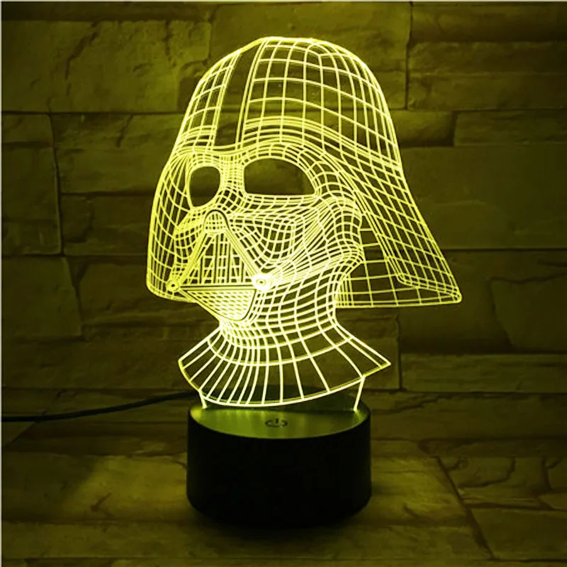 Disney Star Wars 3D LED Night Light Color Changing Visual Illusion Lamp Room Decoration for Kids Birthday Gift