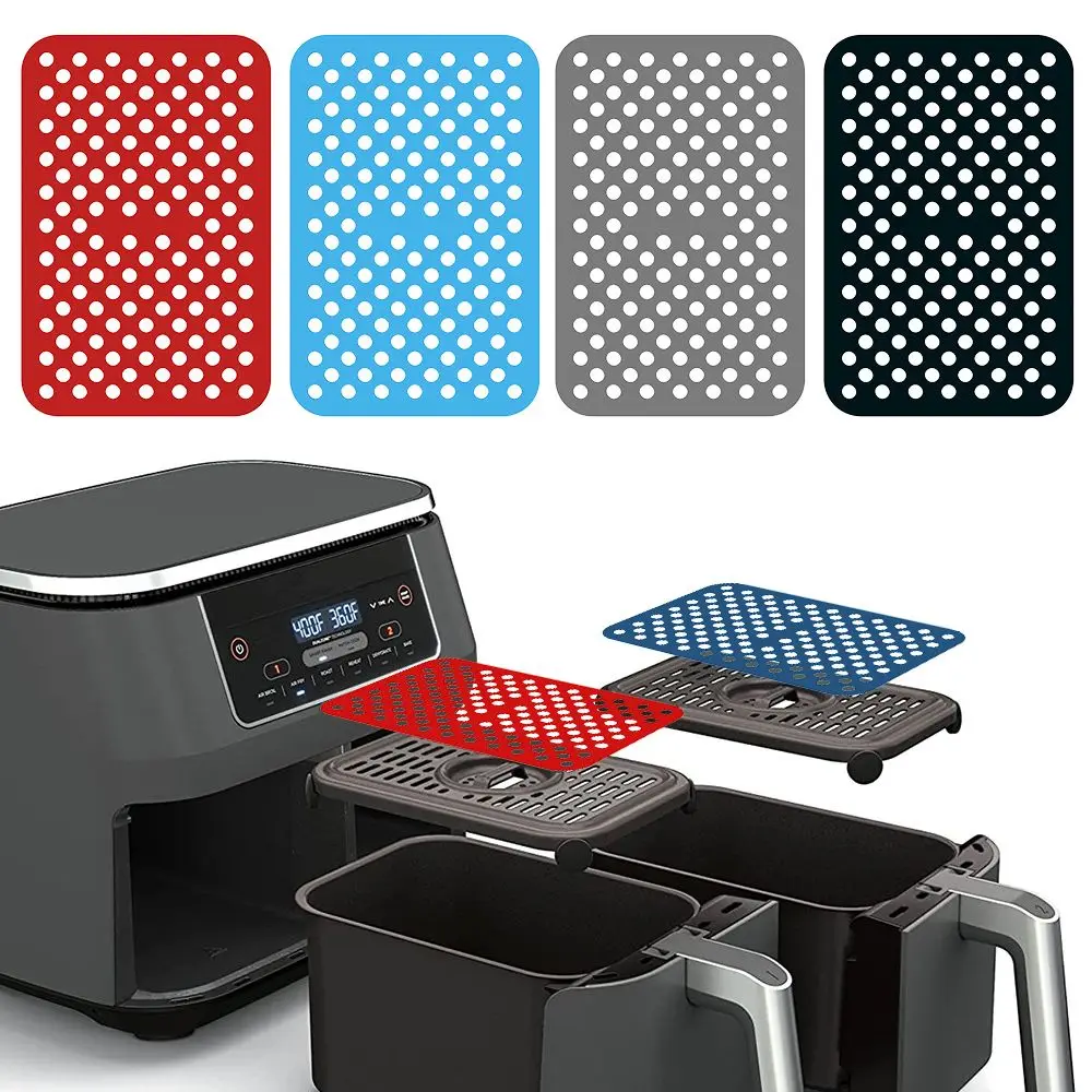 

Soft Oven Nonstick Rectangle For Ninja DZ201 Foodi Air Fryer Mat Reusable Silicone Liners For Ninja Foodi DZ201