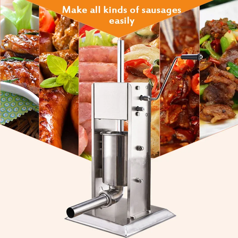 

Vertical 3L 5L 7L Sausage Stuffer Machine Food Processors 4 Filling Nozzles Kitchen Accessories Home Appliance for Hot Dog