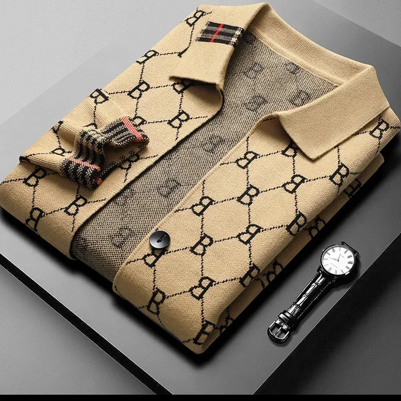 Высококачественный весенне-осенний мужской модный дизайнерский свитер с