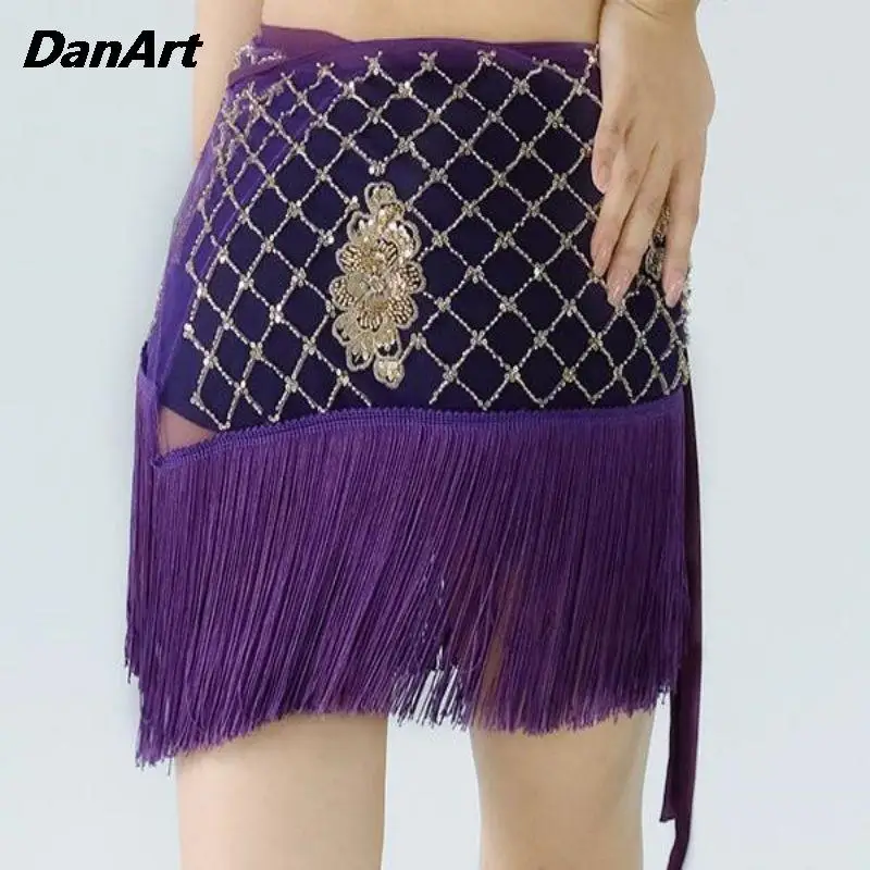 Юбка-шарф для танца живота женская элегантная юбка с вышивкой бисером и