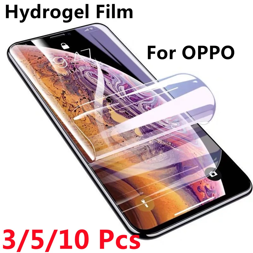 Soft Hydrogel Film For OPPO Reno 3 4 5 6 7 8 Pro Find X2 X3 X5 Plus R17 A57 A53 A95 A93 A72 K10 5G Screen Protector Not Glass