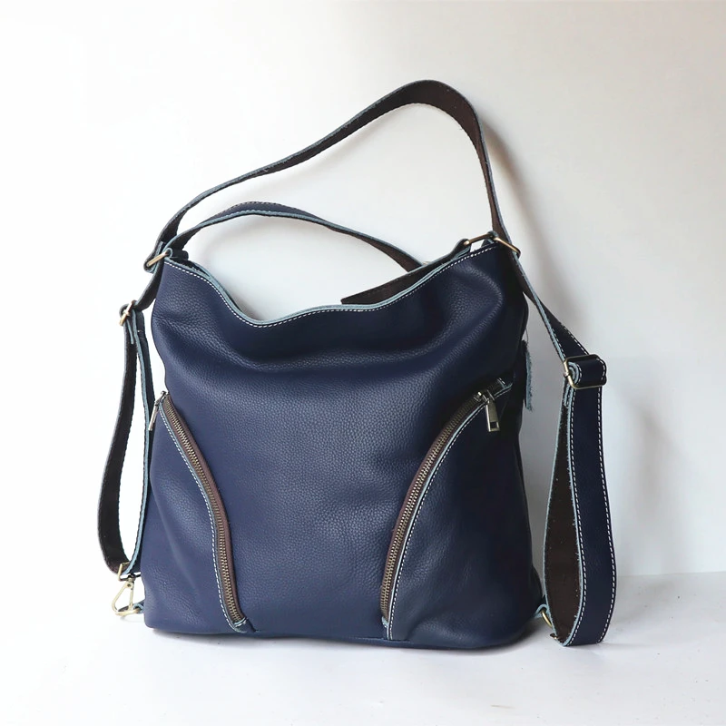 Women's Genuine Leather Backpack Wallet Handbag Anti-Theft Backpack Multifunction Shoulder Bag Causal Travel Everyday Backpack