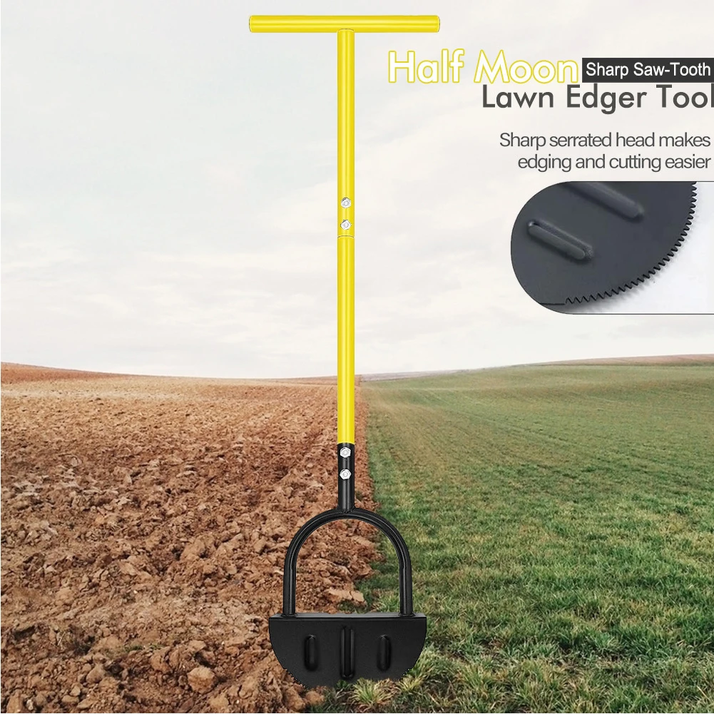 Половинная Садовая Лопата Из Нержавеющей Стали С Зубцами И Т-образной Ручкой