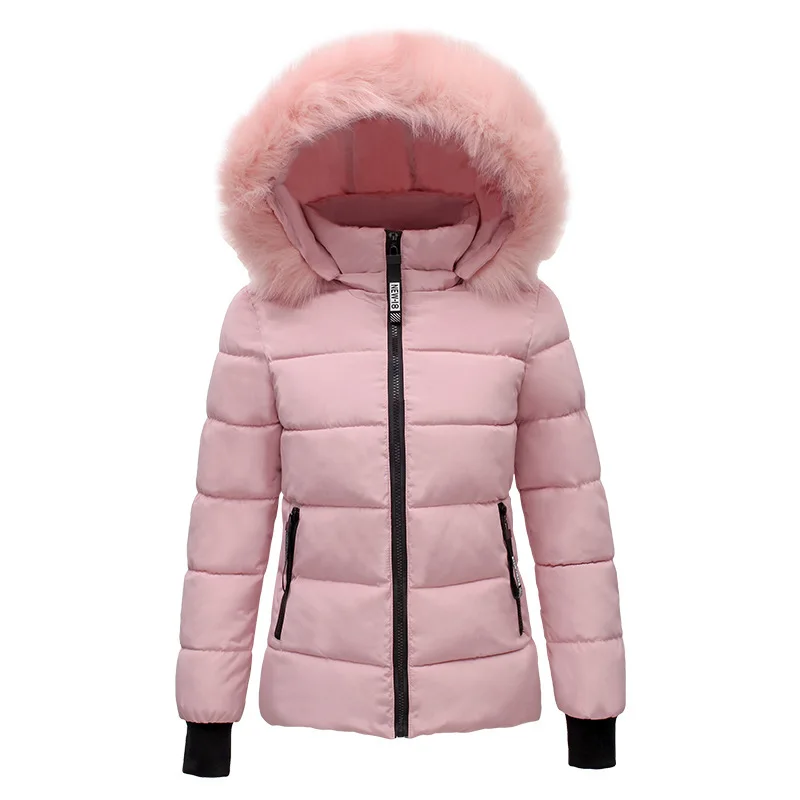 Clothes Top Hooded Jacket Fur Winter Coat Loose Cotton Bigger s of New Winters Lady Down Winter Jacket Woman Down