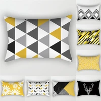 yellow black cushion cover 30x50 geometric striped decorative pillowcase polyester sofa cushions nordic style home throw pillows
