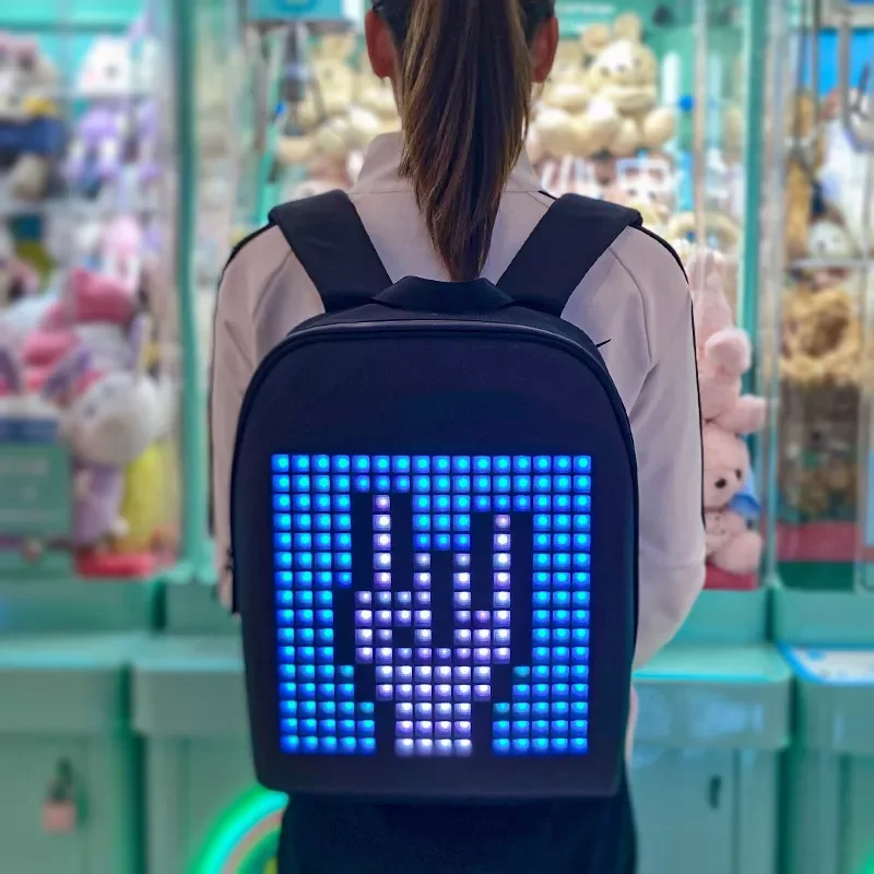 

LED Advertising Backpack Lighting Outdoor Sport Advertising Machine Shoulderbag With LED Display Fans Fashion Idol Support Bag