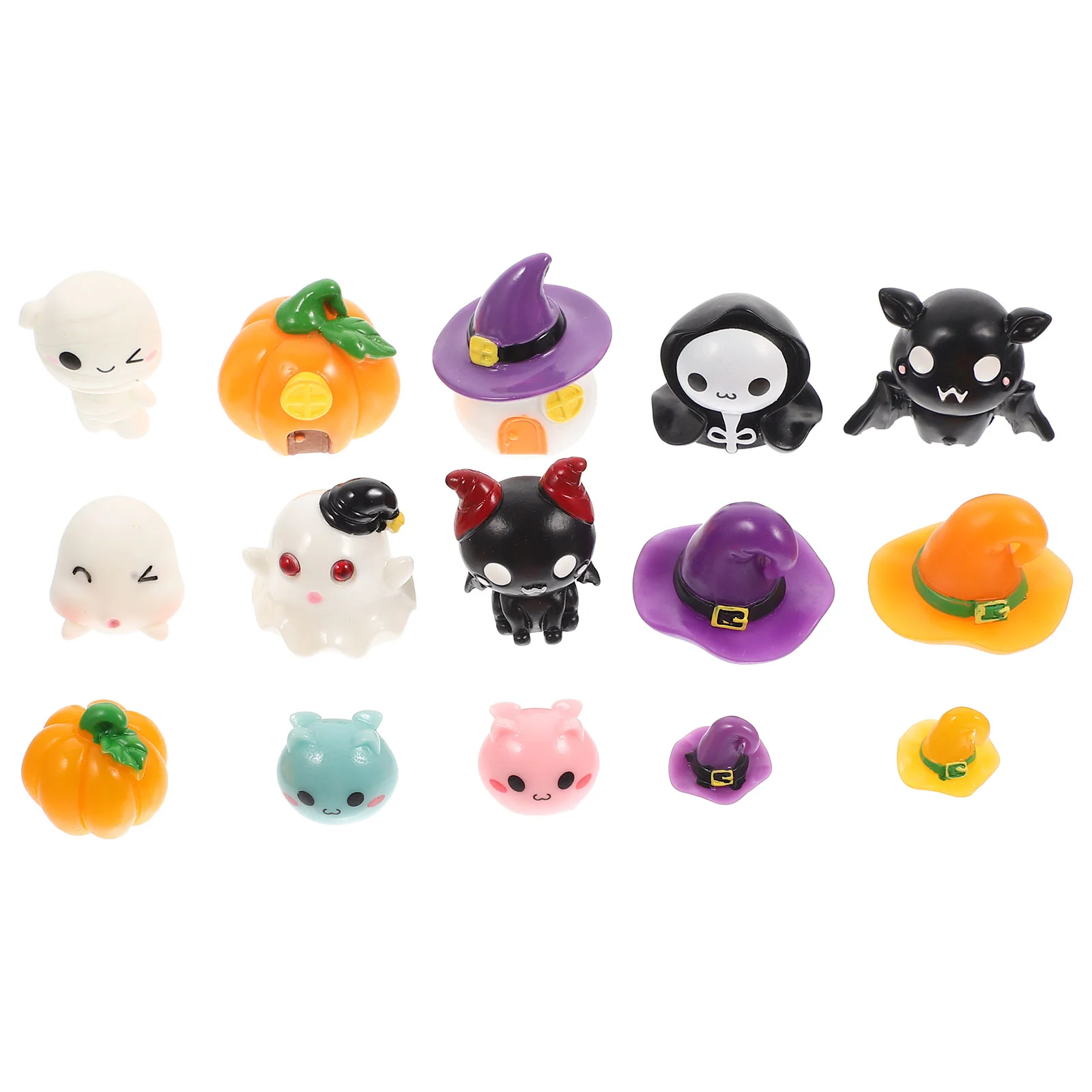 

Charms Resin Miniature Ghost Pumpkin Figurines Flatback Statue Ornament Stuffers Bag Goodie Figures Hat Witch Pendantsminiatures