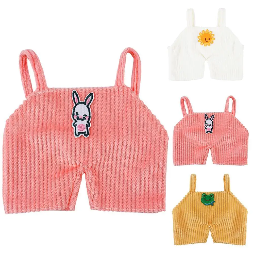 

30cm Plush Doll Clothes Mini Doll Clothes Kit Cute Cartoon Rabbit Frog Sunflower Plush Clothes Pant Suit For 30cm Doll Accessory