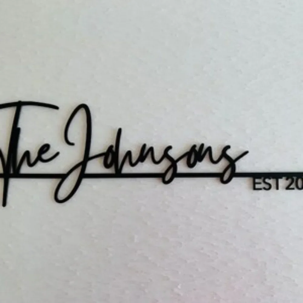 Персонализированный знак с именем семьи свадебный металлический значок на заказ