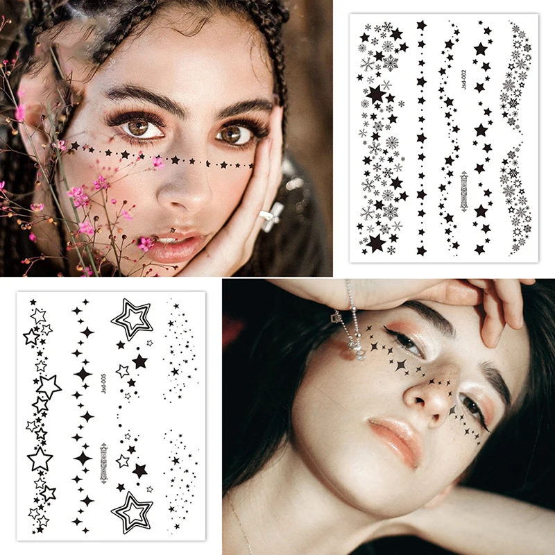 

Temporary Tattoo Sticker For Clavicle Arm Leg Waterproof Fake Tattoo Sticker Flowers Snake Dreamcatcher Art Fake Tattoo Stickers