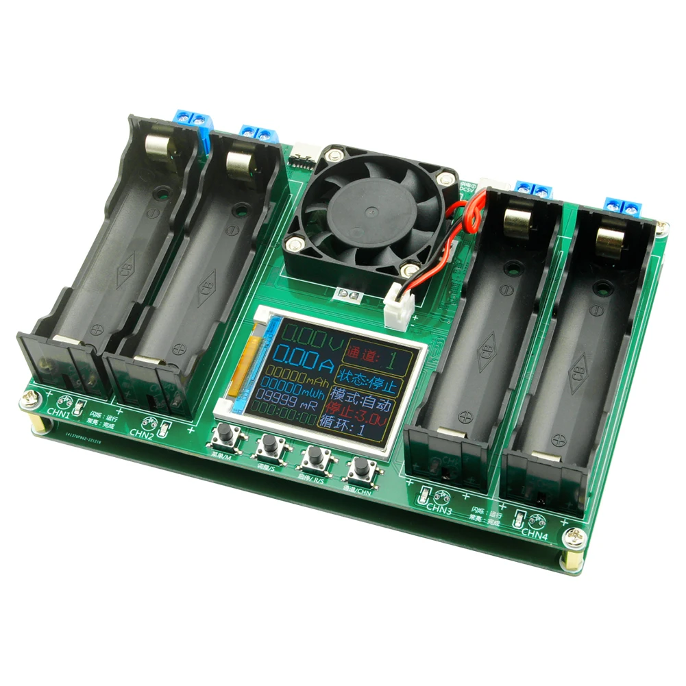 

4 Channel 18650 Battery Capacity Tester MAh MWh LCD Digital Display Battery Power Detector Module Internal Resistance Tester
